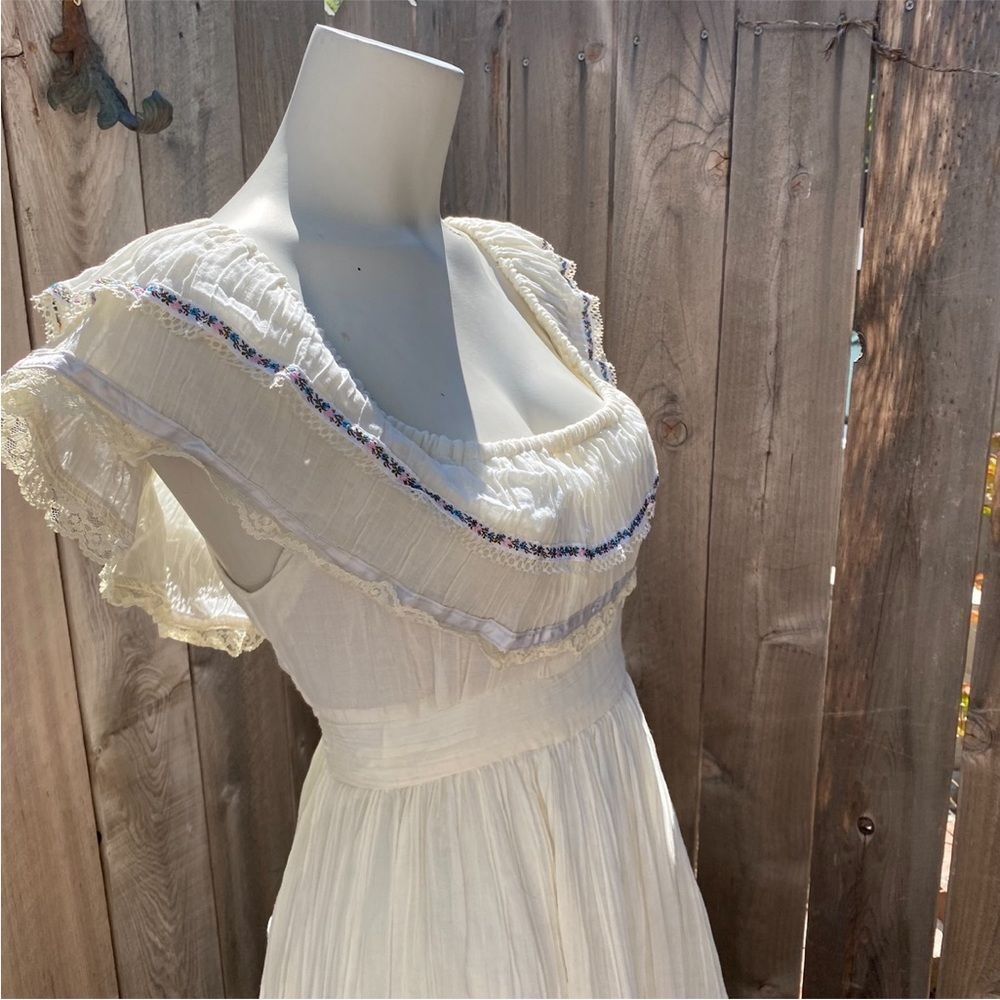 Vintage Gunne Sax by Jessica 70's Prairie Summer dress size 9 - Picture 10 of 15